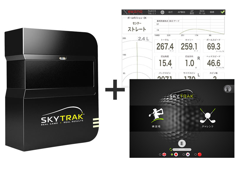 SkyTrak本体＋モバイル版アプリ